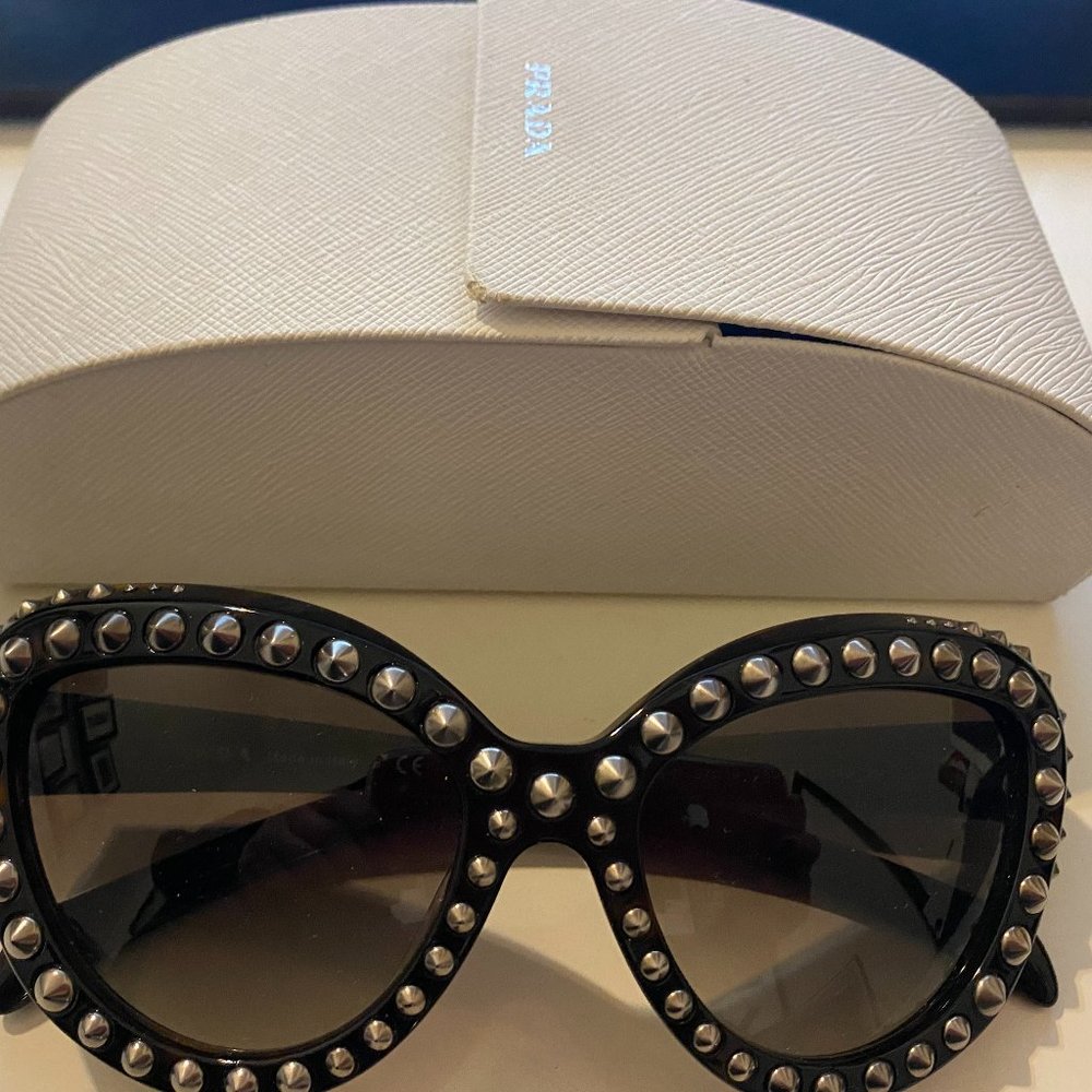 Prada Cat Eye Studded Sunglasses 57mm